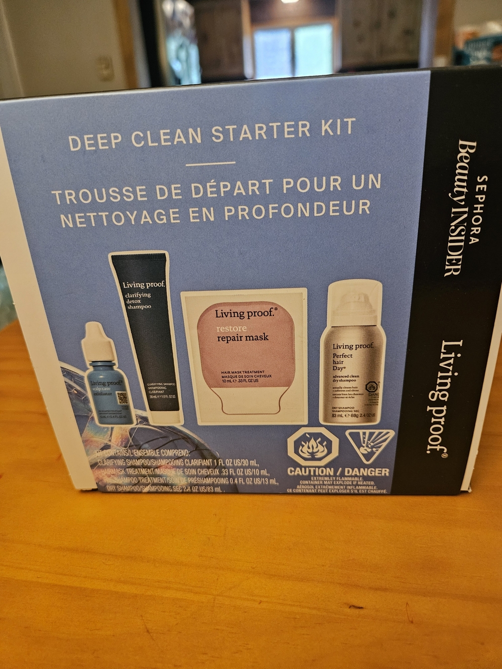 Living Proof Hair Care Travel Sample Set Clarifying Shampoo Restore Repair Mask